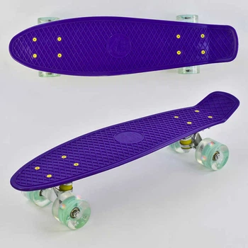 Пенни борд с светящимися колесами 0660 Best Board, доска 55см, колёса PU диаметр 6см