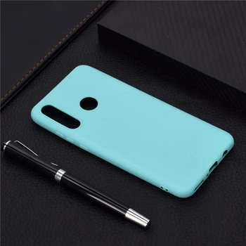 Чехол Soft Touch для Huawei P30 Lite / Nova 4e силикон бампер мятно-голубой
