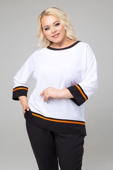Блуза "Дора" (белый) 52 (XXL)