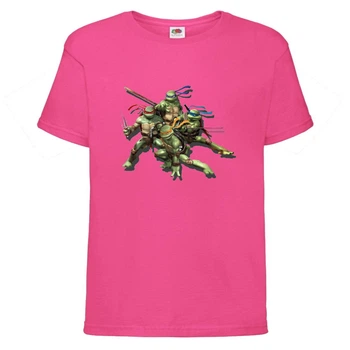 Футболка детская Черепашки Ниндзя 008 (Ninja Turtles) розовая (NTS pnc 008) 140 см