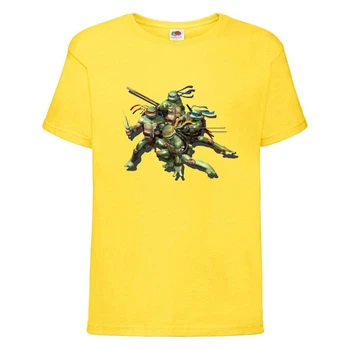 Футболка детская Черепашки Ниндзя 008 (Ninja Turtles) желтая (NTS yel 008) 128 см