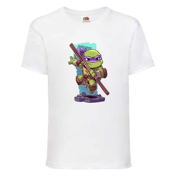 Футболка детская Черепашки Ниндзя 0014 (Ninja Turtles) белая (NTS wh 0014) 140 см
