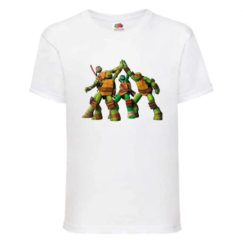 Футболка детская Черепашки Ниндзя 0026 (Ninja Turtles) белая (NTS wh 0026) 152 см