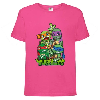 Футболка детская Черепашки Ниндзя 0023 (Ninja Turtles) розовая (NTS pnc 0023) 116 см
