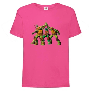 Футболка детская Черепашки Ниндзя 0026 (Ninja Turtles) розовая (NTS pnc 0026) 164 см