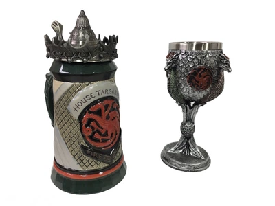 Подарунковий Набір Готика Чашка Game Of Thrones House Targaryen Fire And Blood Гра Престолів І Fire And Blood Кубок 650/200 Мл