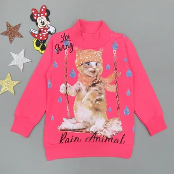 Утепленный свитшот "Котенок" Lily kids для девочки 92 см Розовый 15705