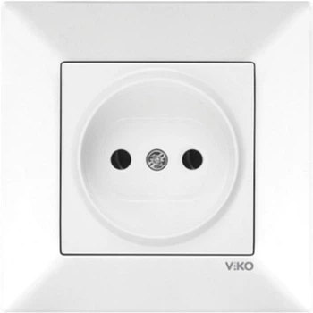 Розетка без заземления VIKO Meridian белая (90970007-WH)