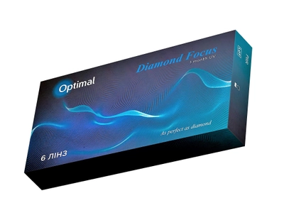 Контактные линзы Optimal Diamond Focus 1 Monthly UV -4.25 8.6 1 упаковка