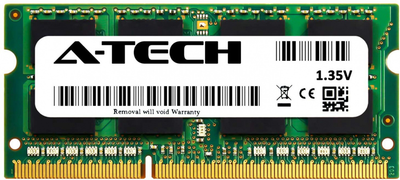 Оперативная память A-Tech 8GB DDR3L-1333 (PC3L-10600) SODIMM 2Rх8 (AT8G1D3S1333ND8N135V)