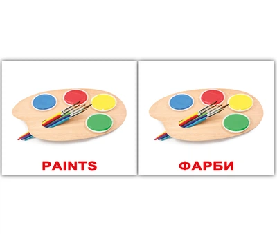 Карточки мини украинско-английские Іграшки/Toys 40 карточек 095863
