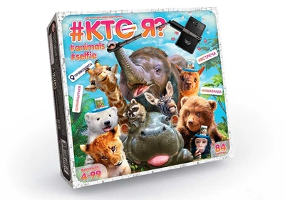 Настільна гра, вікторина «Хто я?» Animals Selfie, рус(HIM-04-01)