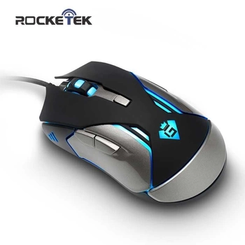 Мышь Rocketek GM01, USB, 6 кнопок, 2400 DPI, RGB-подсветка