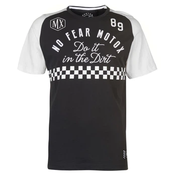 Футболка No Fear Custom Motox Detail T Shirt Mens M Черно-Белый (59418590390)