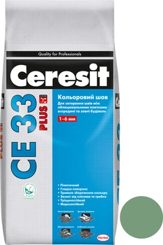 Затирка для швів Ceresit CE33 Plus 161 2 кг (мішок) Нефритова (CR2122760)