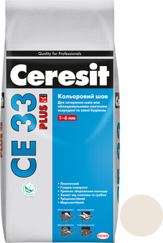 Затирка для швов Ceresit CE33 Plus 120 2 кг (мешок) Жасмин (Е28785)