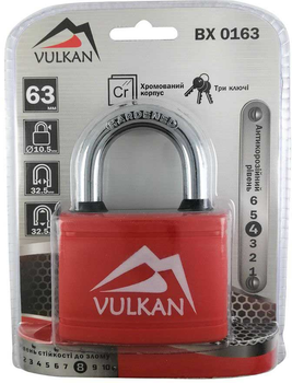 Замок навесной Vulkan PVC 63 мм (BX0163)