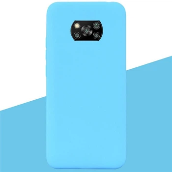 Чехол Fiji Soft для Poco X3 Pro силикон бампер голубой