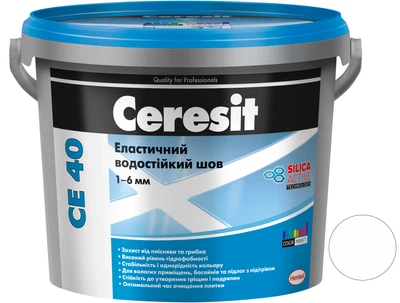 Затирка для швів Ceresit CE 40 Trend Collection 102 2 кг (відро) Білий мармур (CR2444695)