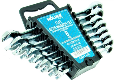 Набор ключей рожково-накидных с трещоткой (Molder Tools) 8шт. (8-19мм.) (MT56108)
