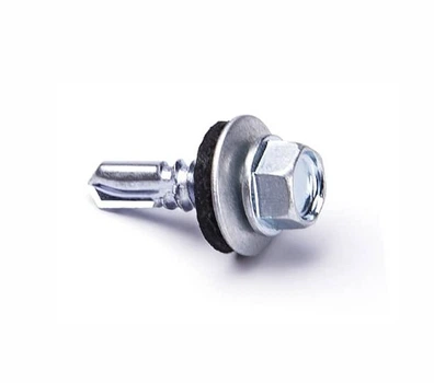Саморезы 4,8x19мм по металлу с буром, с шайбой EPDM 100 шт FAST FIX (777146)