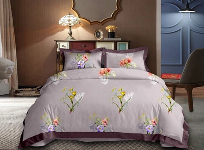 Комплект постельного белья Ecotton Полуторный 147х210 см 20096 Сатин (ROZ6400059322)