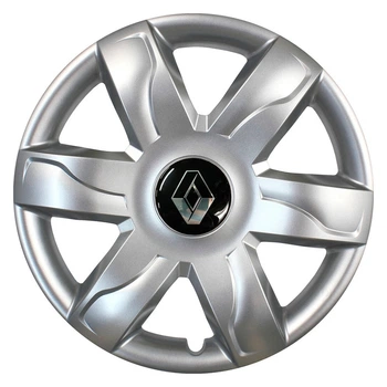Автомобильные колпаки SKS 318 R15 4 шт Серебристые (с логотипом Renault)