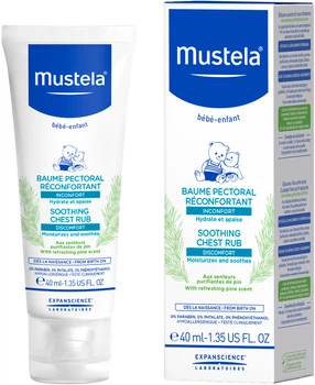 Бальзам для тіла Mustela Soothing Chest Rub Заспокійливий 40 мл (3504105029432)