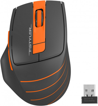 Безпровідна безшумна миша A4Tech FG30S Silent Black/Orange