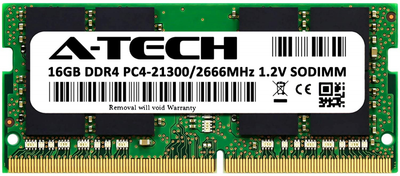 Оперативная память A-Tech 16GB DDR4-2666 (PC4-21300) SODIMM 2Rx8 (AT16G1D4S2666ND8N12V)