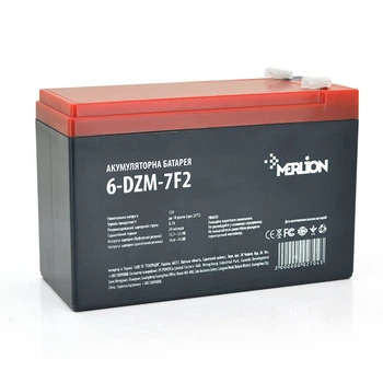 Тягова акумуляторна батарея AGM MERLION 6-DZM-7, 12V 7Ah F2