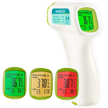Универсальный безконтактный термометр Mediclin Зеленый
