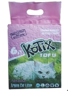 Наповнювач для котячого туалету Тофу з ароматом лаванди Kotix Tofu 6 л