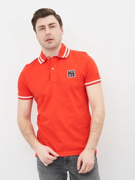 Поло довге чоловіче Tommy Hilfiger 10674.5 XL (50) Коралове