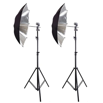 Набор студийного света с зонтом Prolighting PLAS 101 silver Kit-2
