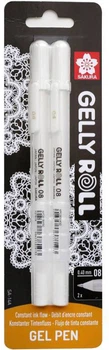 Набір гелевих ручок Sakura Gelly Roll Basic Medium 08 Білий 2 шт. у блістері (8712079441722)