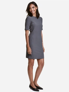 Сукня міні осіння жіноча H&M 0429942_сер_04 32 Сіра (2000000948461_KAY2000000948461)