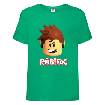 Футболка детская Роблокс 001 (Roblox) зеленая (RB grn 001) 140 см