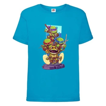 Футболка детская Черепашки Ниндзя 0013 (Ninja Turtles) синяя (NTS blu 0013) 104 см
