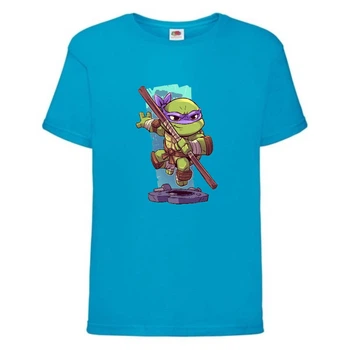 Футболка детская Черепашки Ниндзя 0014 (Ninja Turtles) синяя (NTS blu 0014) 104 см