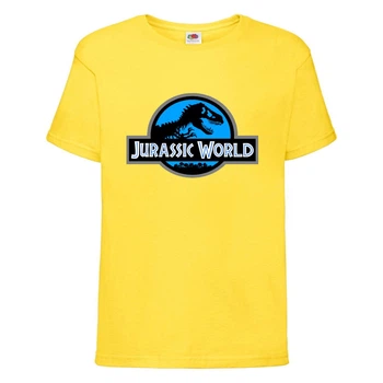 Футболка детская Парк Юрского Периода 009 (Jurassic Park) желтая (JPK yel 009) 140 см