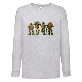 Лонгслив реглан Черепашки Ніндзя 007 (Ninja Turtles) сірий (NTR gry 007) 116 см