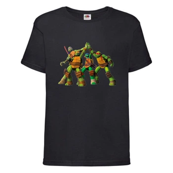 Футболка детская Черепашки Ниндзя 0026 (Ninja Turtles) черная (NTS blc 0026) 164 см