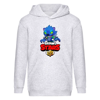 Худи детская Бравл Старс Оборотень (Brawl Stars Werwolf) серая (BST gry 004) 164 см