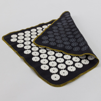 Масажний килимок Аплікатор Кузнєцова (акупунктурний голка для спини) OSPORT Lite 50 (apl-004) Чорно-білий