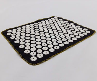 Масажний килимок Аплікатор Кузнєцова (акупунктурний голка для спини) OSPORT Lite 50 (apl-004) Чорно-білий