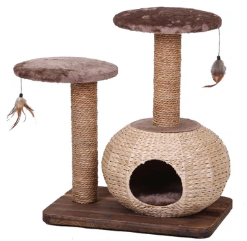 Когтеточка с домиком и полками CROCI Bonsai 60*40*71 см