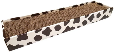 Когтеточка с кошачьей мятой из гофрокартона Croci ANIMALIER Cow 48*12*5 см
