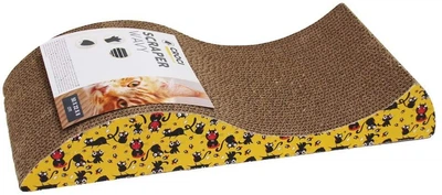 Когтеточка из гофрокартона 50*22*8 см с кошачьей мятой Croci Wavy