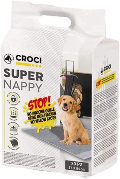 Одноразовые пеленки для щенков и собак с активированным углем 57*84 см Croci Super nappy 30 шт/уп